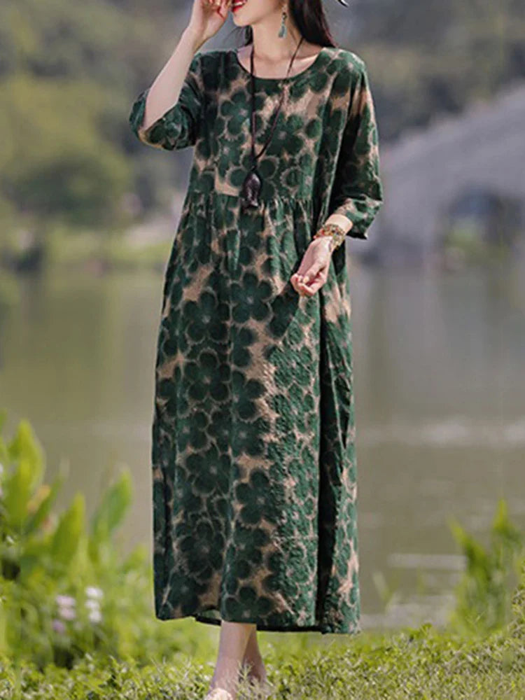Giorgia | Vintage Floral Printed Dress