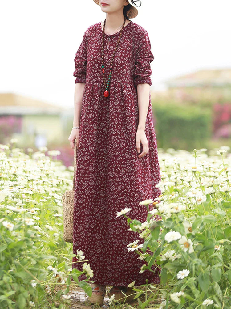 Giorgia | Vintage Floral Printed Dress